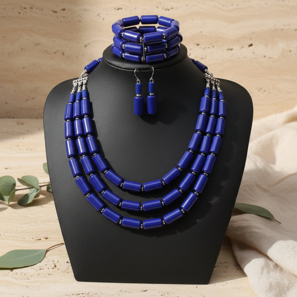 Royal Tribe Necklace, Earrings, & Bracelet Set - 6 colors - Hello Baabs
