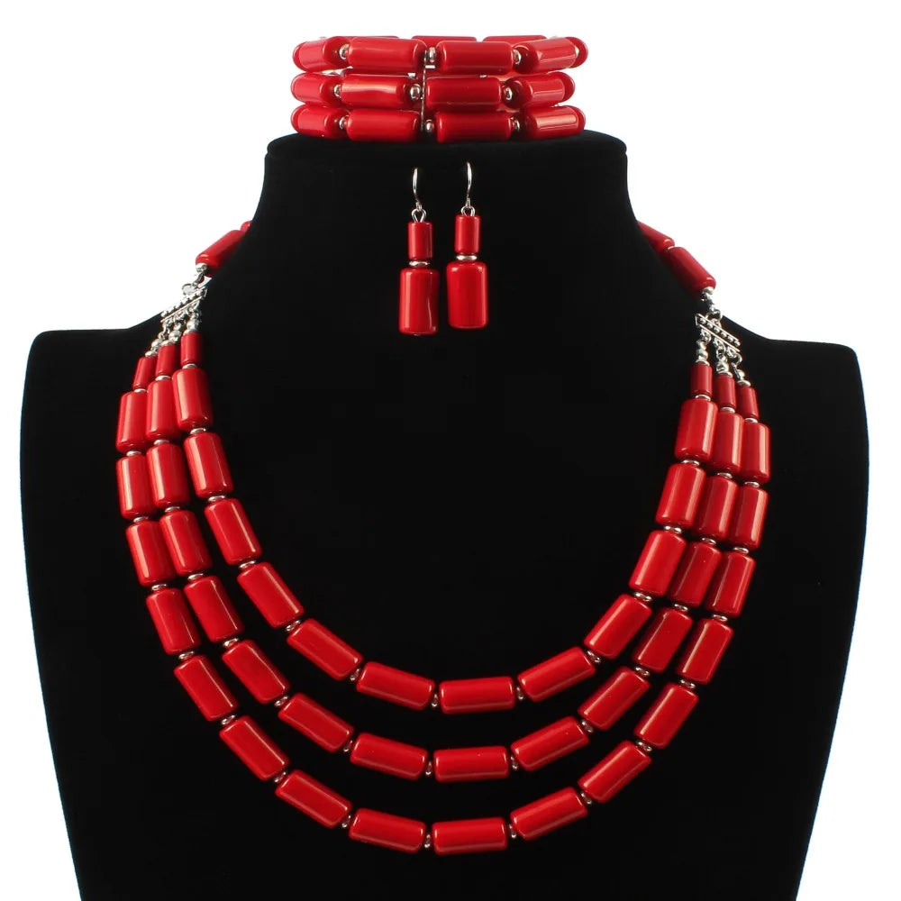 Royal Tribe Necklace, Earrings, & Bracelet Set - 6 colors - Hello Baabs LLC 