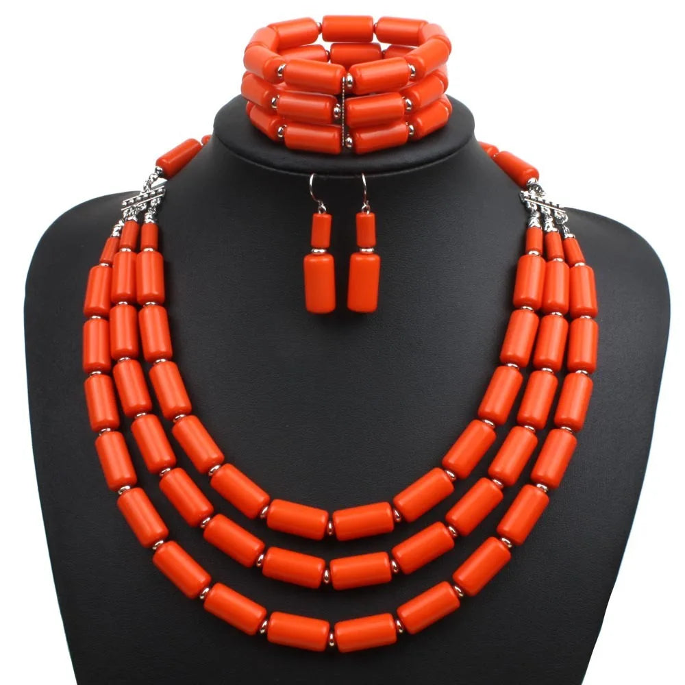 Royal Tribe Necklace, Earrings, & Bracelet Set - 6 colors - Hello Baabs LLC 