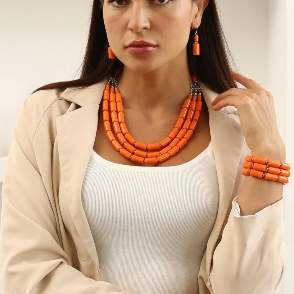 Royal Tribe Necklace, Earrings, & Bracelet Set - 6 colors - hello baabs 