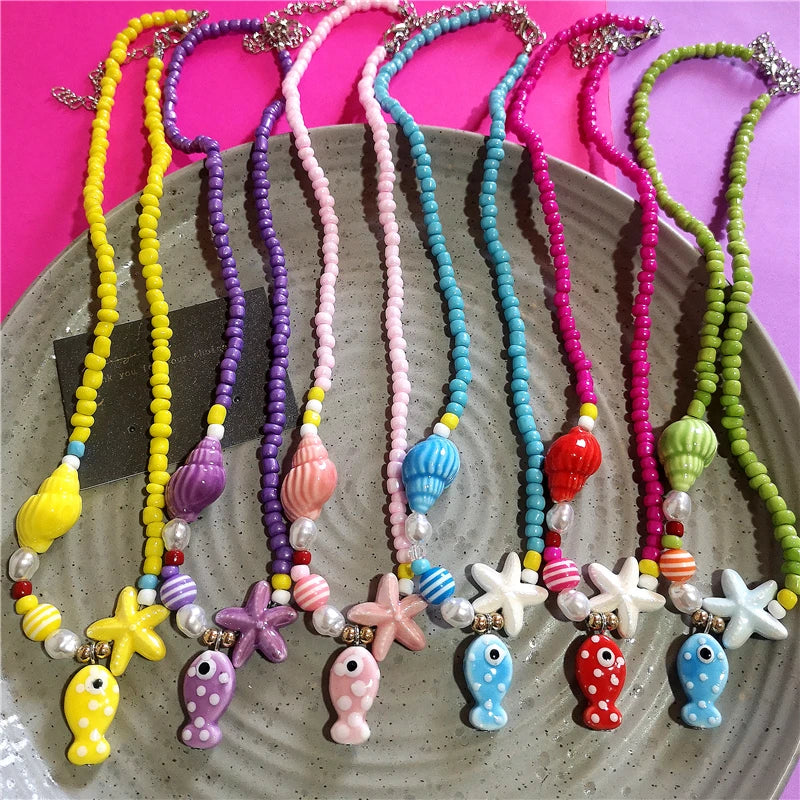 Saltwater Dreams Necklace - 9 colors - Hello Baabs LLC 