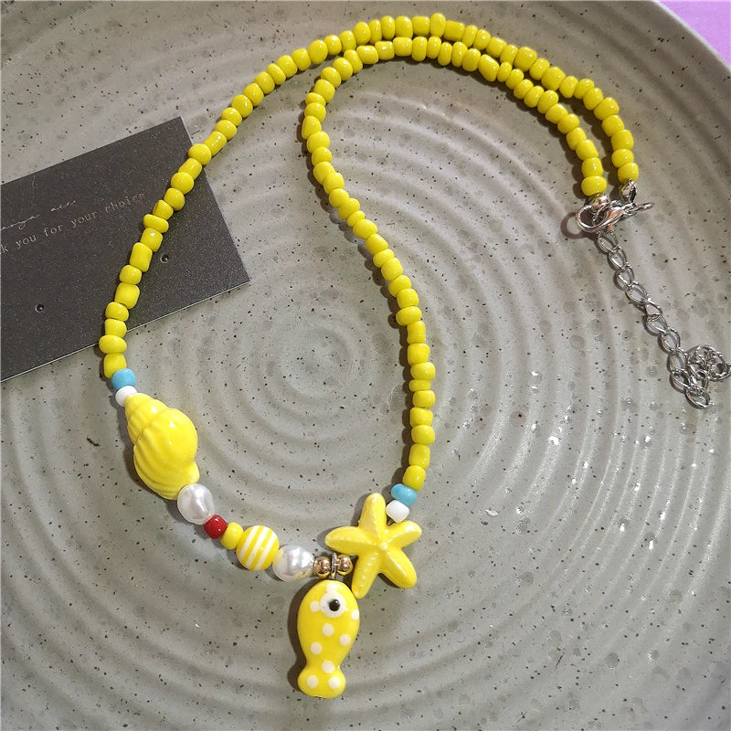 Saltwater Dreams Necklace - 9 colors - Hello Baabs LLC 