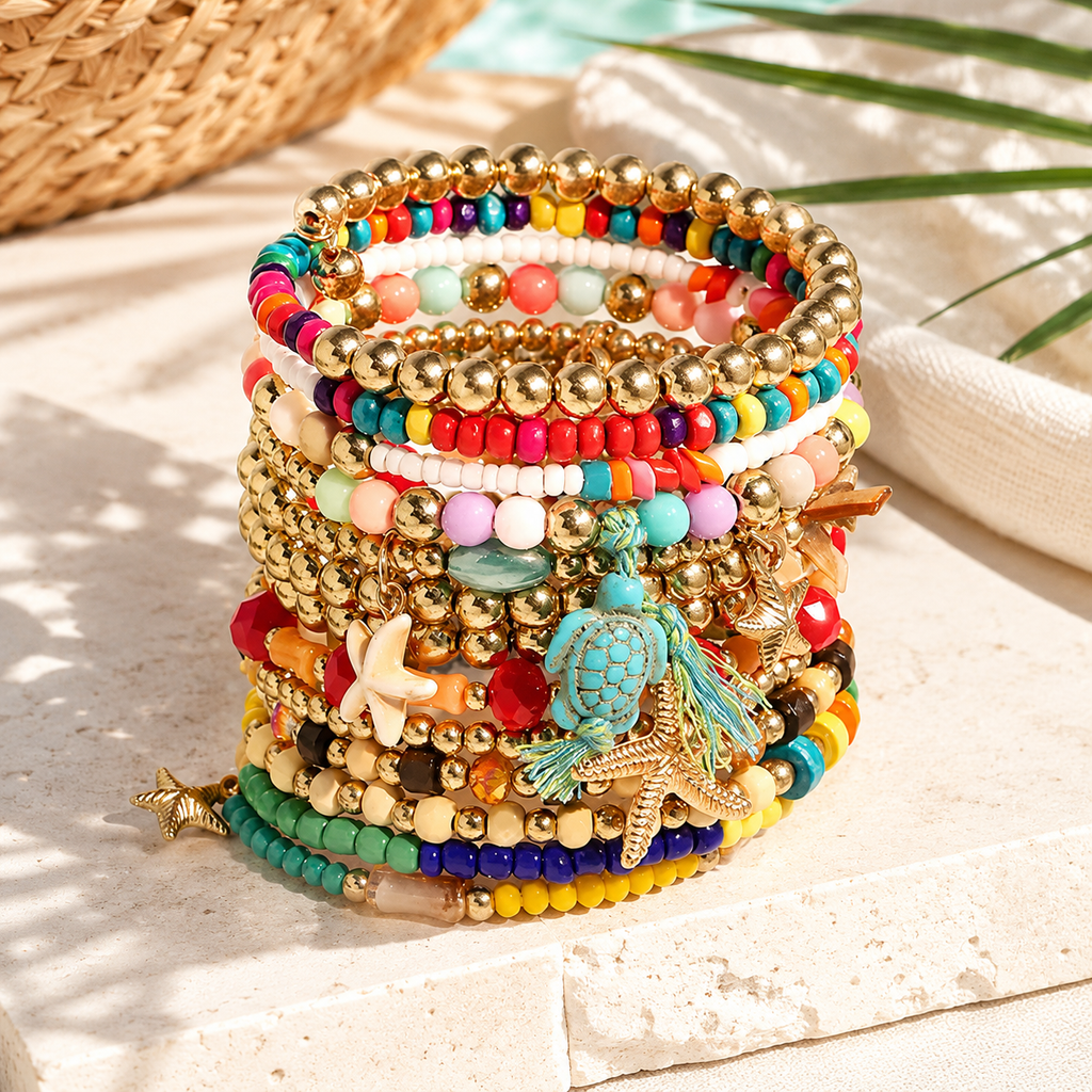 Saltwater Wander Bracelet Stack - Hello Baabs