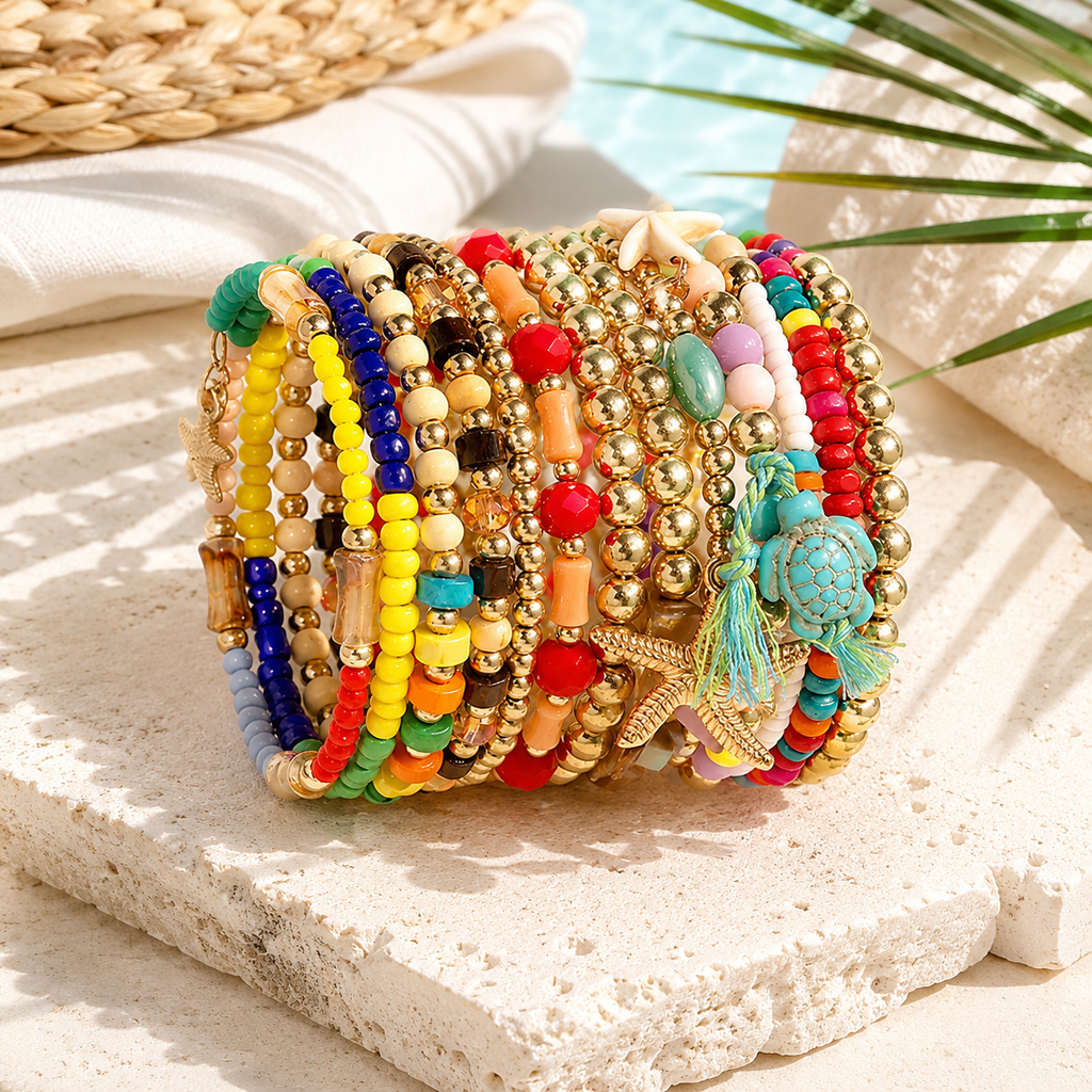 Saltwater Wander Bracelet Stack - Hello Baabs