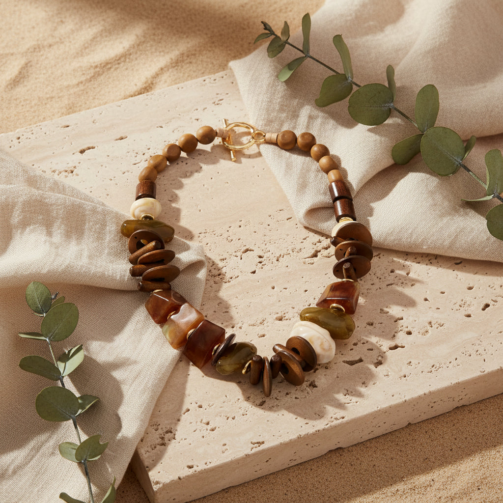 Sandstone Glow Necklace - Hello Baabs