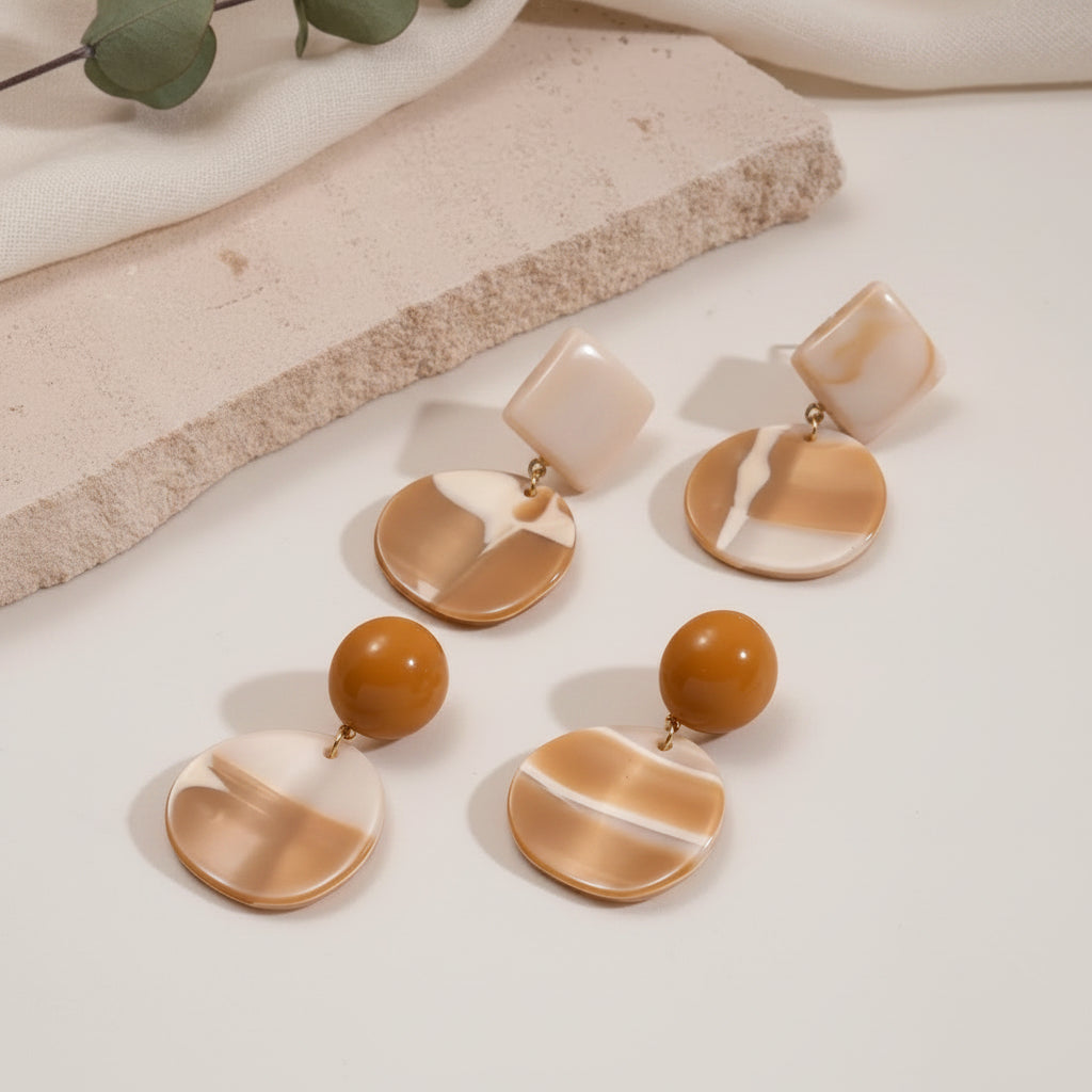 Sandstone Shift Earrings - 2 variants - Hello Baabs