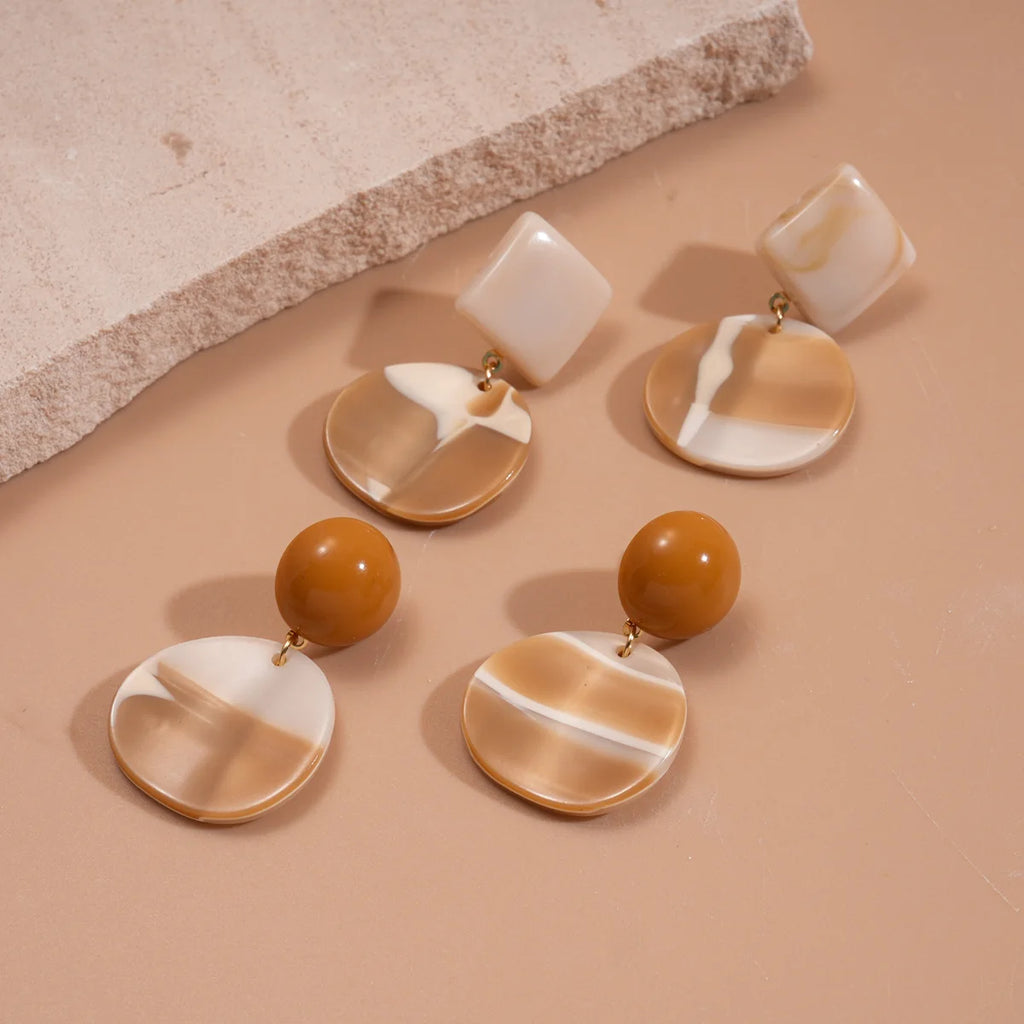 Sandstone Shift Earrings - 2 variants - Hello Baabs LLC 