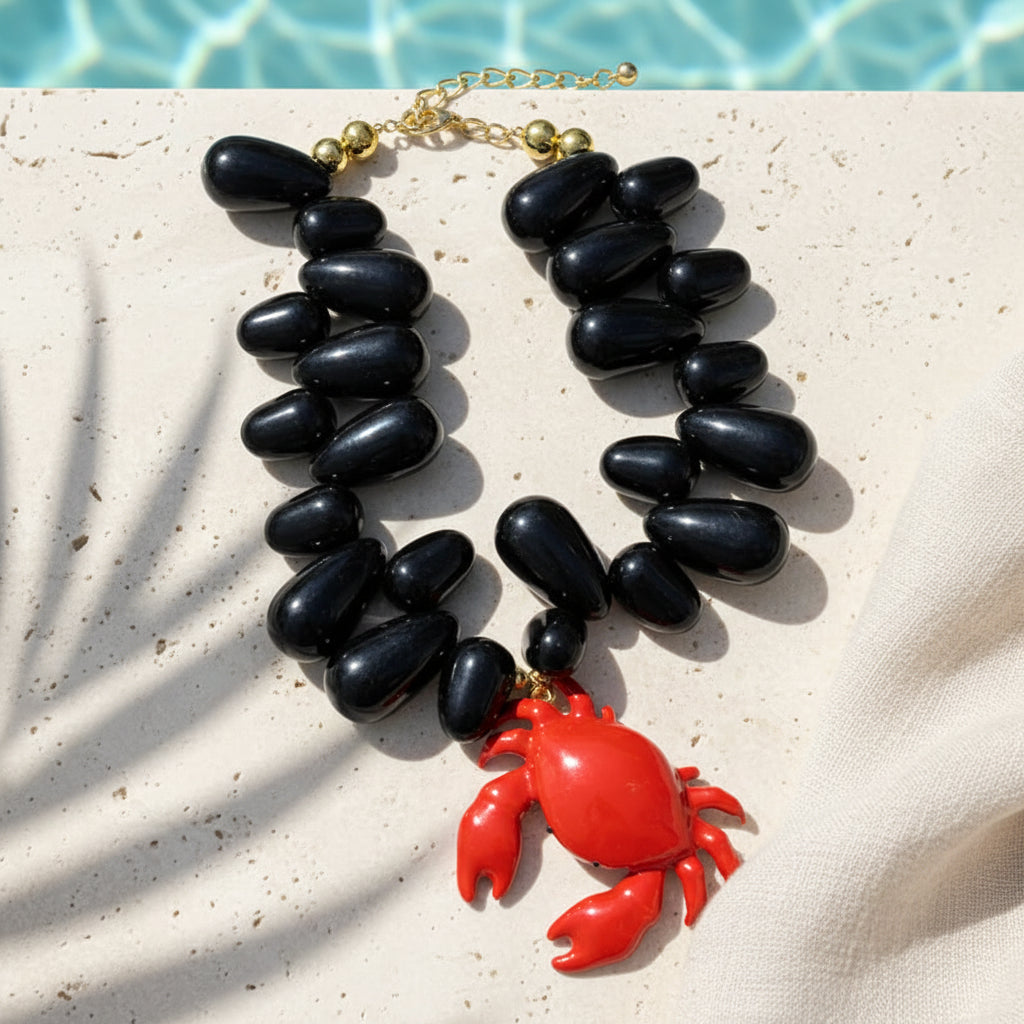 Scarlet Crab Wave Choker - 4 colors - Hello Baabs