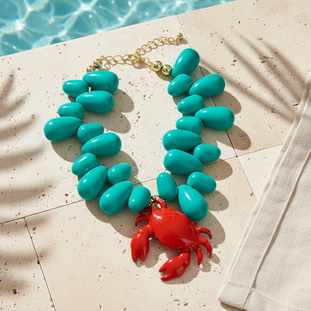 Scarlet Crab Wave Choker - 4 colors - Hello Baabs
