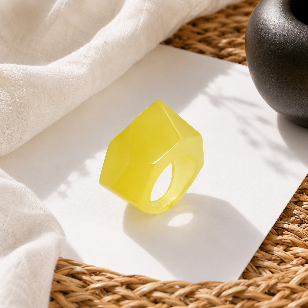 Sculpted Glow Ring (size 7) - 3 colors - Hello Baabs