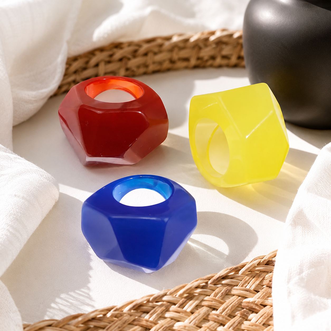Sculpted Glow Ring (size 7) - 3 colors - Hello Baabs