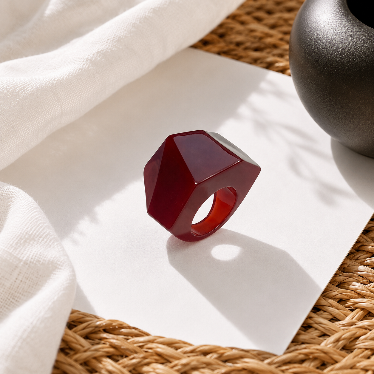 Sculpted Glow Ring (size 7) - 3 colors - Hello Baabs