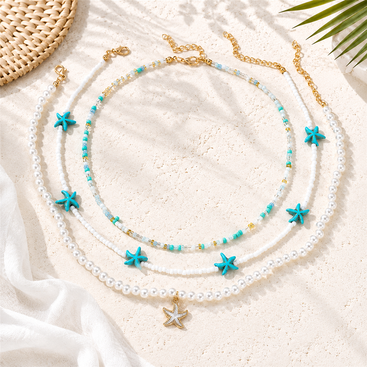 Sea Story Layers 3pc Necklace Set - 4 variants - Hello Baabs