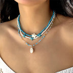 Sea Story Layers 3pc Necklace Set - Hello Baabs LLC 