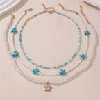 Sea Story Layers 3pc Necklace Set - Hello Baabs LLC 