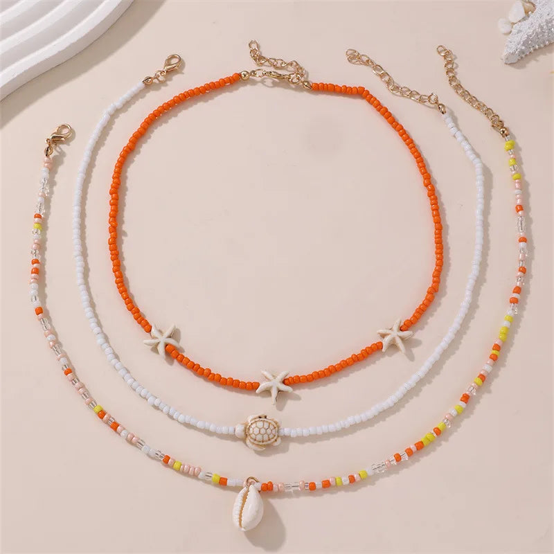 Sea Story Layers 3pc Necklace Set - Hello Baabs LLC 