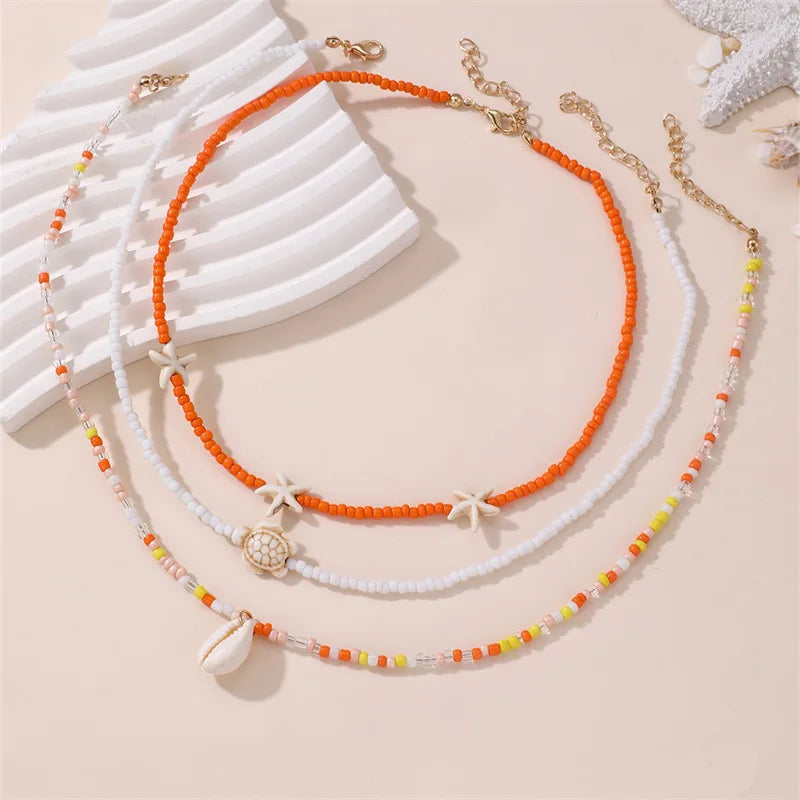 Sea Story Layers 3pc Necklace Set - Hello Baabs LLC 