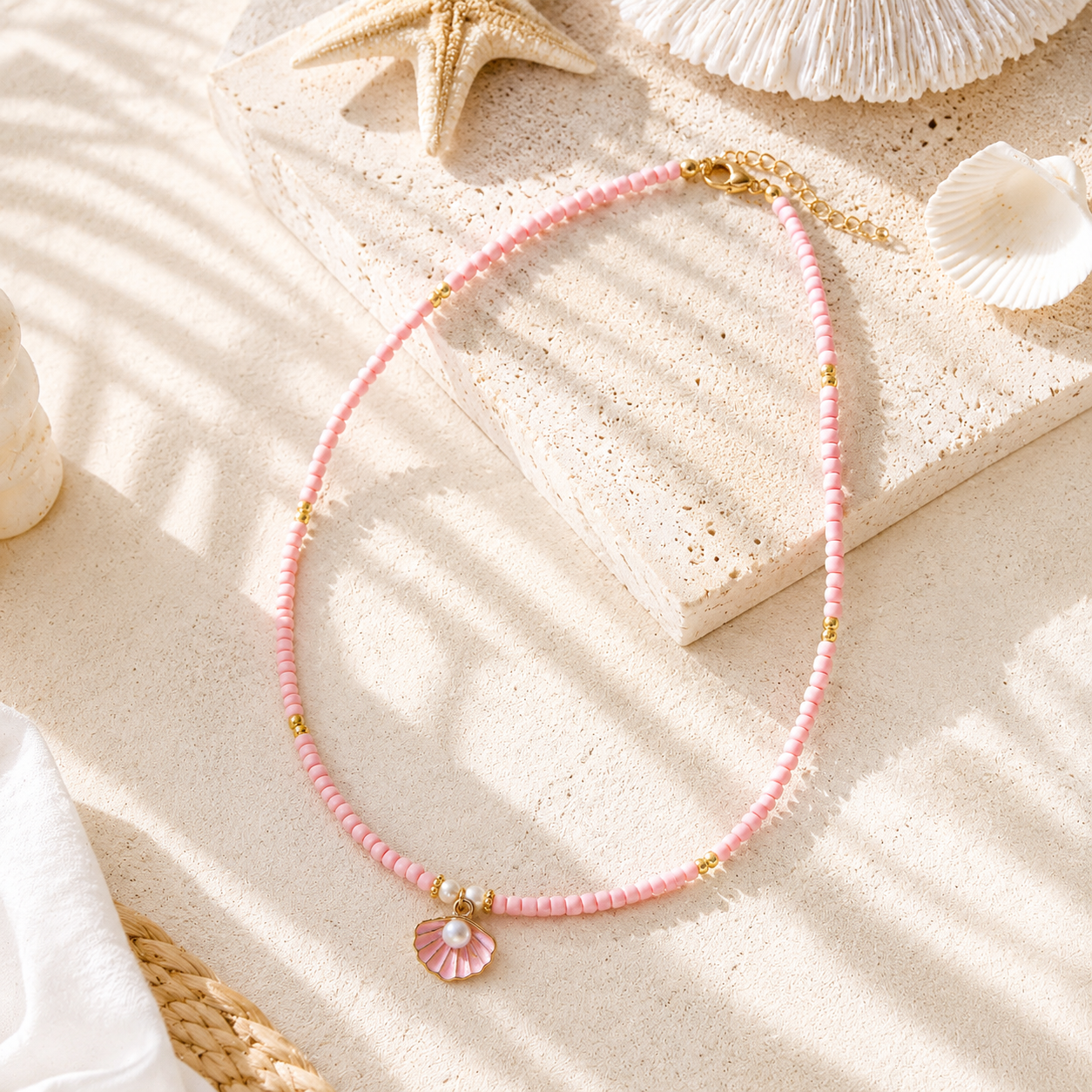 Seashell Treasure Necklace - 3 colors - Hello Baabs