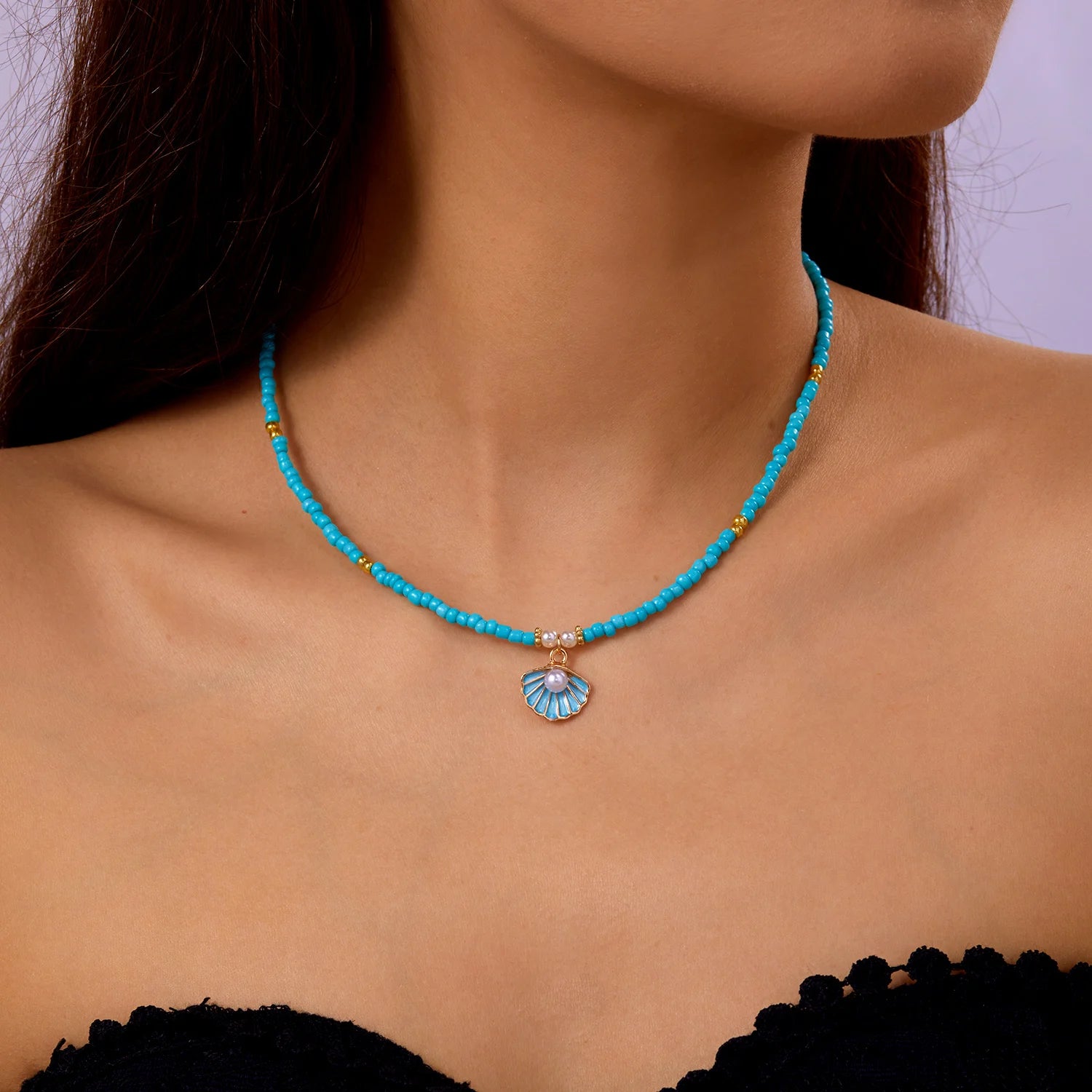 Seashell Treasure Necklace - 3 colors - Hello Baabs LLC 