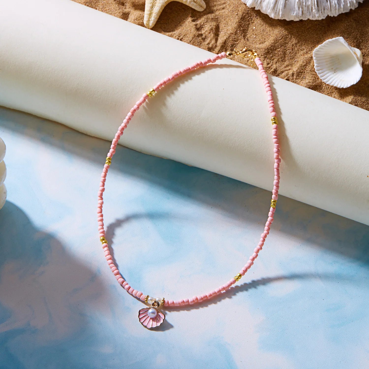 Seashell Treasure Necklace - 3 colors - Hello Baabs LLC 