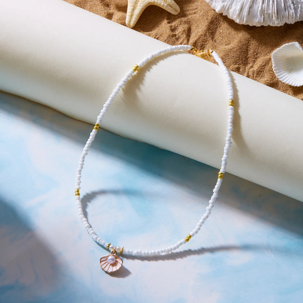 Seashell Treasure Necklace - 3 colors - Hello Baabs LLC 