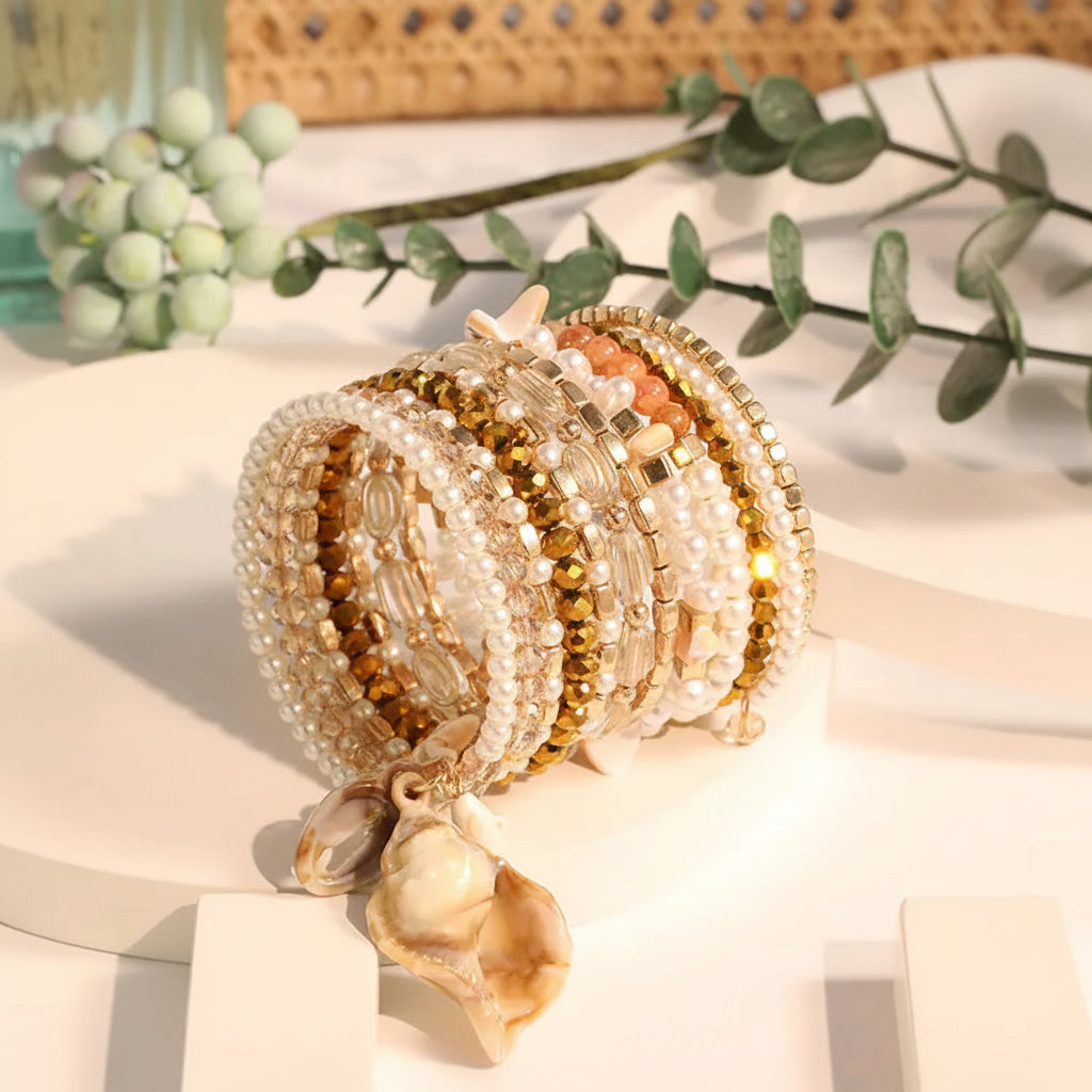 Seashell Wander Bracelet Stack - Hello Baabs
