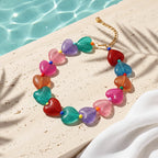 Shimmer Heart Necklace - 9 colors - Hello Baabs LLC 
