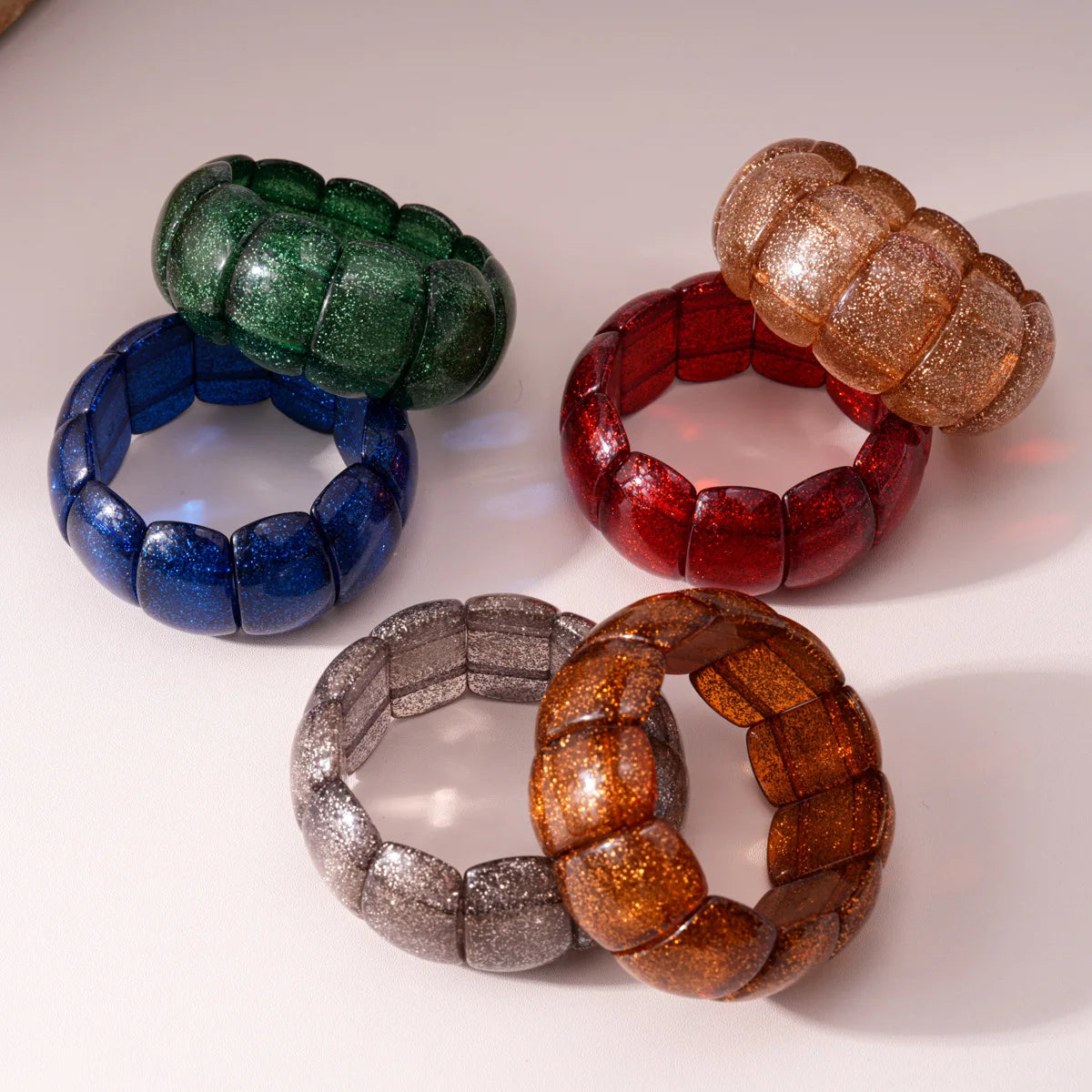 Shimmer Punk Stretch Bracelet - 6 colors - Hello Baabs LLC 