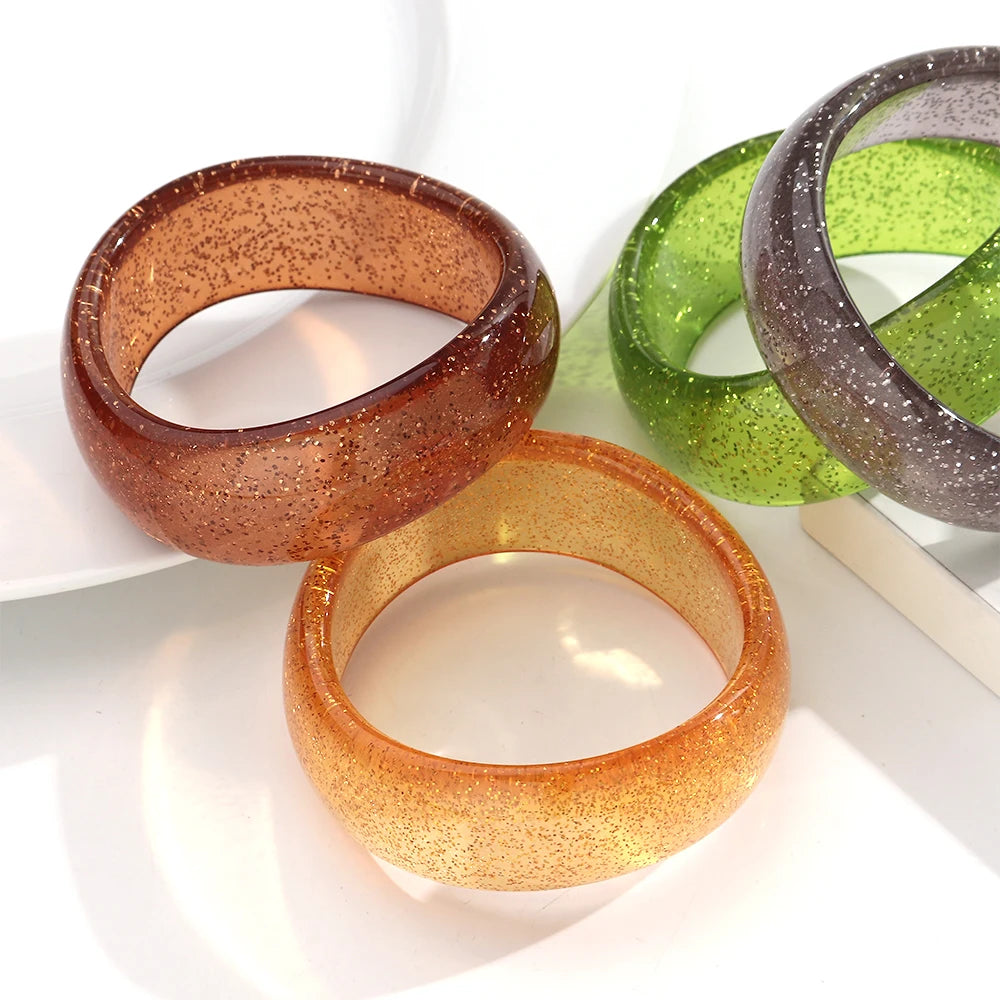 Shimmer Wave Bangle (2.60" diameter) - 9 colors - Hello Baabs LLC 