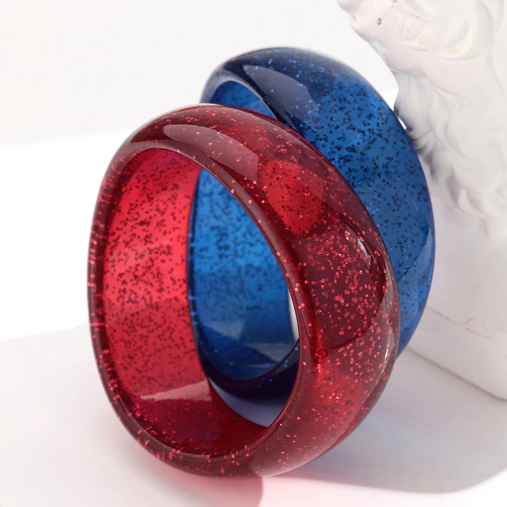 Shimmer Wave Bangle (2.60" diameter) - 9 colors - Hello Baabs LLC 