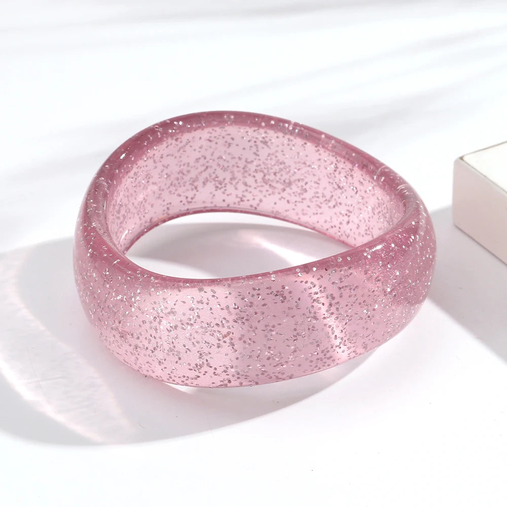 Shimmer Wave Bangle (2.60" diameter) - 9 colors - Hello Baabs LLC 