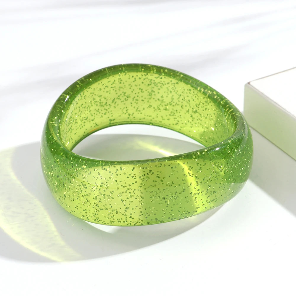 Shimmer Wave Bangle (2.60" diameter) - 9 colors - Hello Baabs LLC 