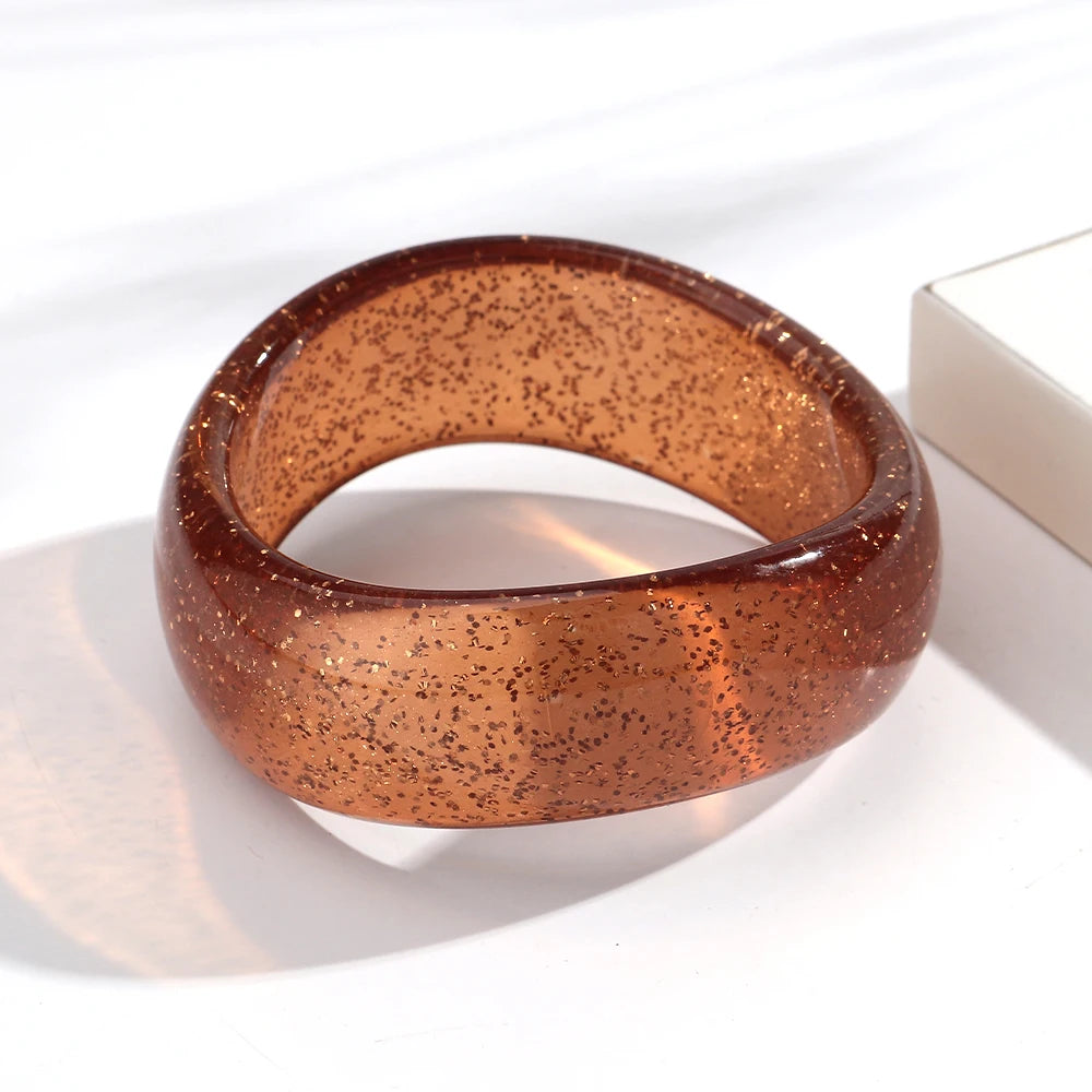 Shimmer Wave Bangle (2.60" diameter) - 9 colors - Hello Baabs LLC 