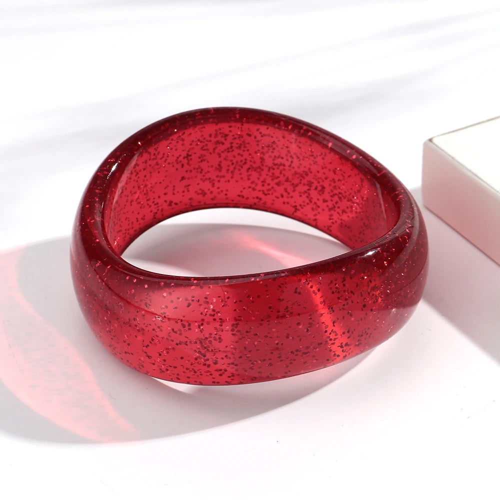 Shimmer Wave Bangle (2.60" diameter) - 9 colors - Hello Baabs LLC 