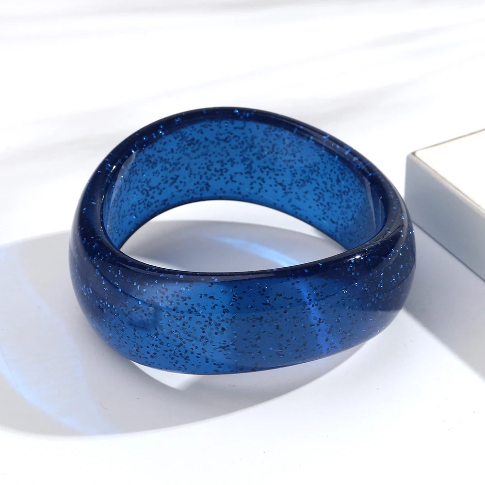 Shimmer Wave Bangle (2.60" diameter) - 9 colors - Hello Baabs LLC 