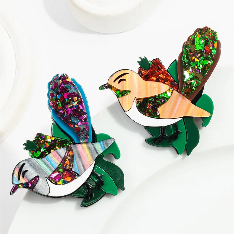 Shimmering Songbird Brooch - 2 colors - Hello Baabs
