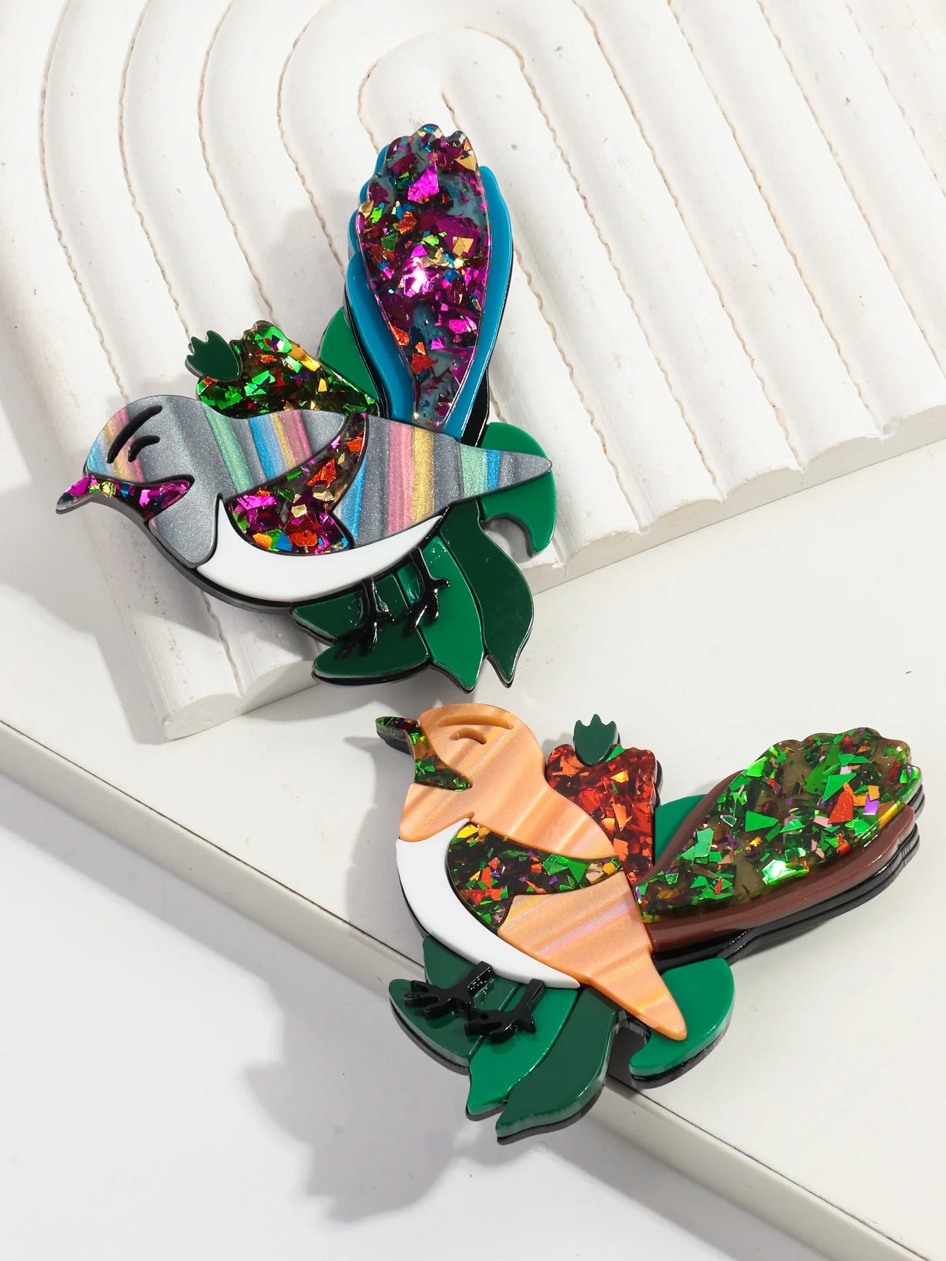 Shimmering Songbird Brooch - 2 colors - Hello Baabs