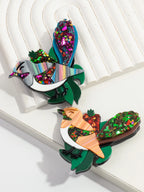 Shimmering Songbird Brooch - 2 colors - Hello Baabs LLC 