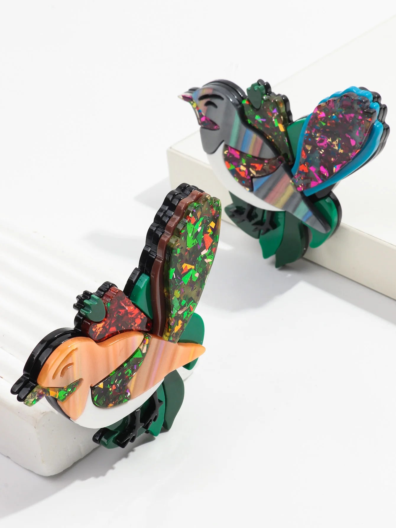 Shimmering Songbird Brooch - 2 colors - Hello Baabs LLC 