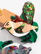 Shimmering Songbird Brooch - 2 colors - hello baabs 