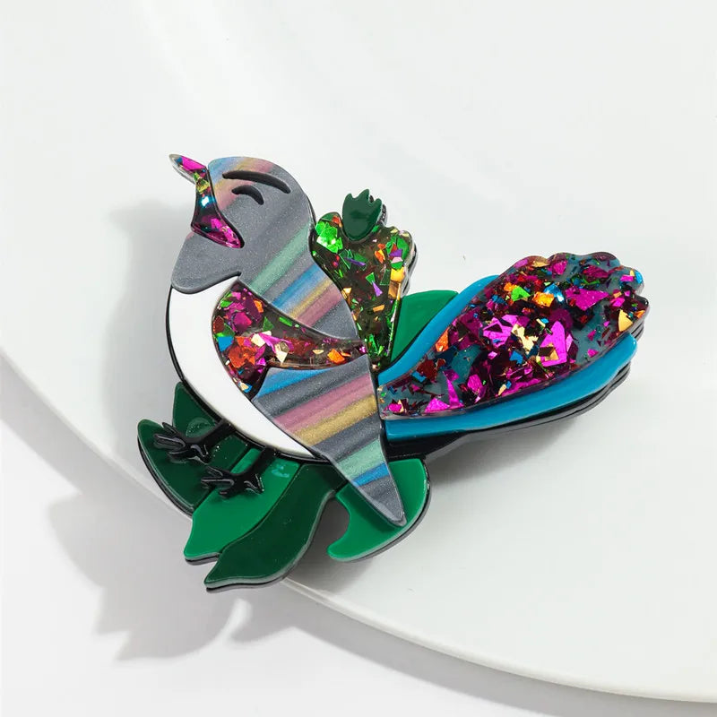 Shimmering Songbird Brooch - 2 colors - hello baabs 