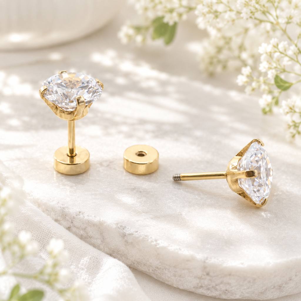 Shine Theory Flat-Back Stud Set - Gold or Silver / 2 size sets - Hello Baabs