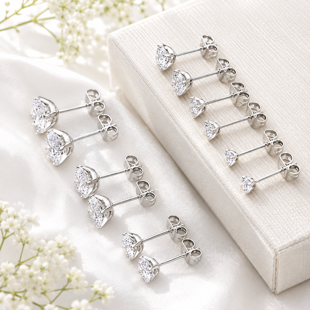 Shine Theory Standard Stud Set - Gold or Silver / 2 size sets - Hello Baabs