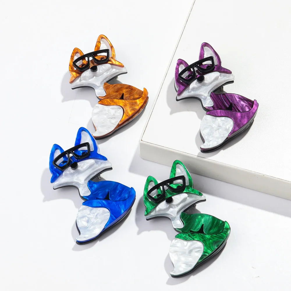 Smarty Fox Pin - 4 Colors - Hello Baabs