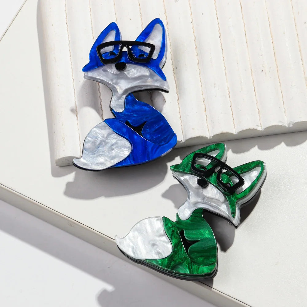 Smarty Fox Pin - 4 Colors - Hello Baabs