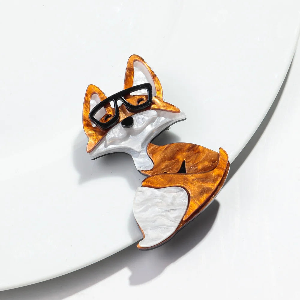 Smarty Fox Pin - 4 Colors - Hello Baabs