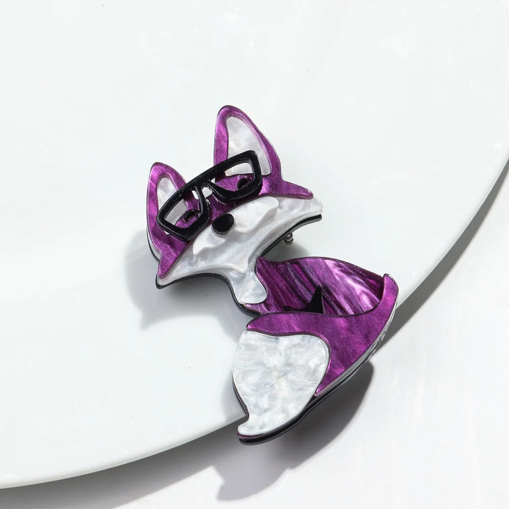 Smarty Fox Pin - 4 Colors - Hello Baabs