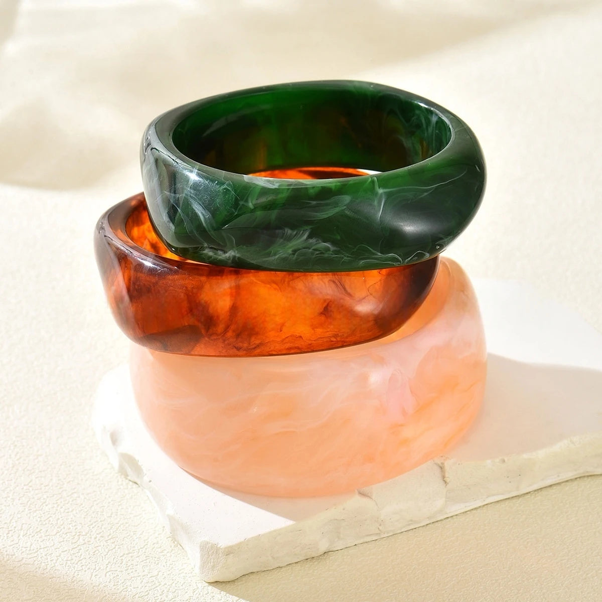 Spiced Marble Set (3 bangle set) - 4 colors - hello baabs 
