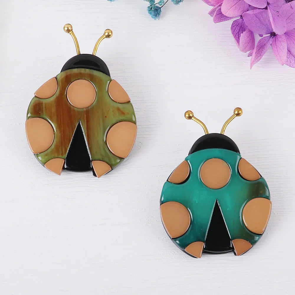 Spotlight Ladybug Pin - 2 colors - Hello Baabs