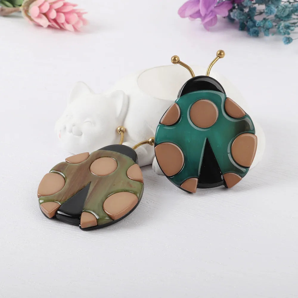 Spotlight Ladybug Pin - 2 colors - Hello Baabs